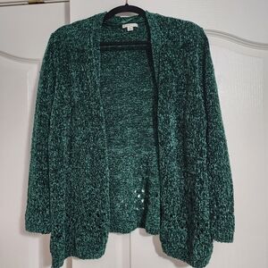 Cato Teal Open-Front Cardigan